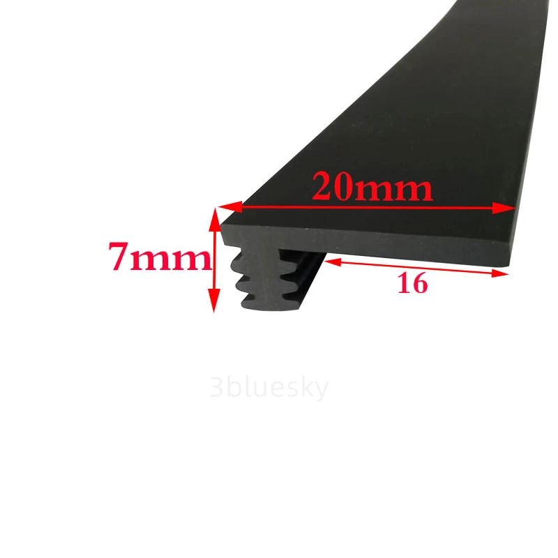 

Gap Cover Rubber T Strip Glass Metal Wood Edge Encloser Shield Car Cable Solar Photovoltaic Panels Seals Strip 20x7mm Black