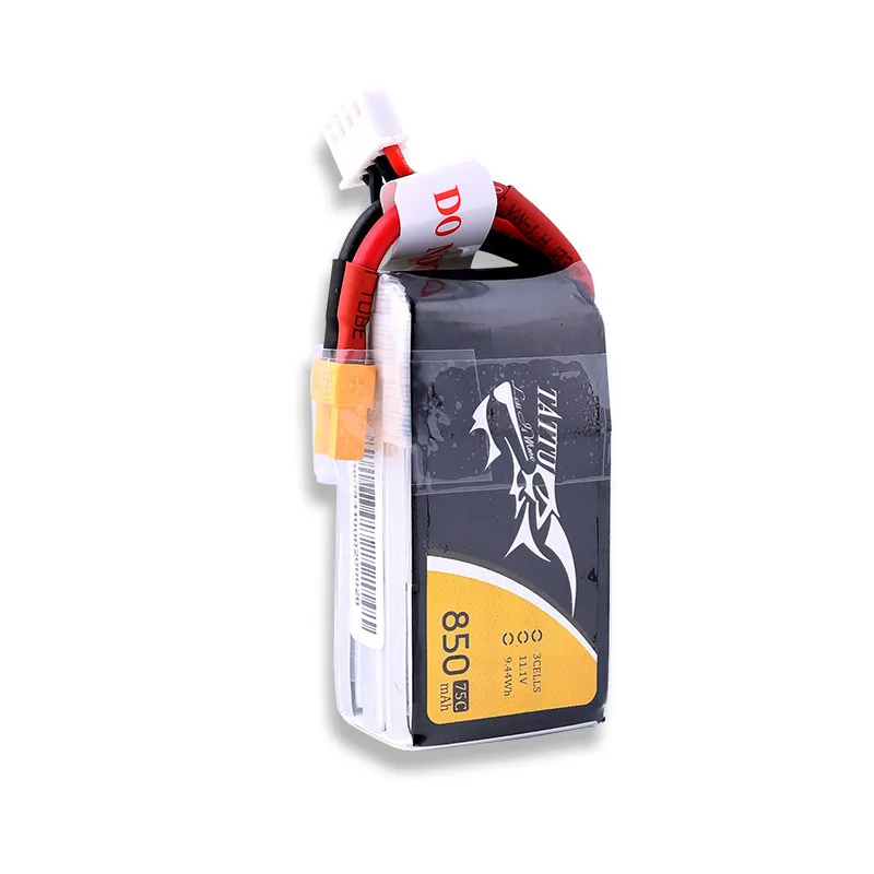 Original TATTU 75C 850mAh 11.1V/14.8V LiPo Battery For RC Helicopter Quadcopter FPV Racing Drone Parts With XT30/XT60