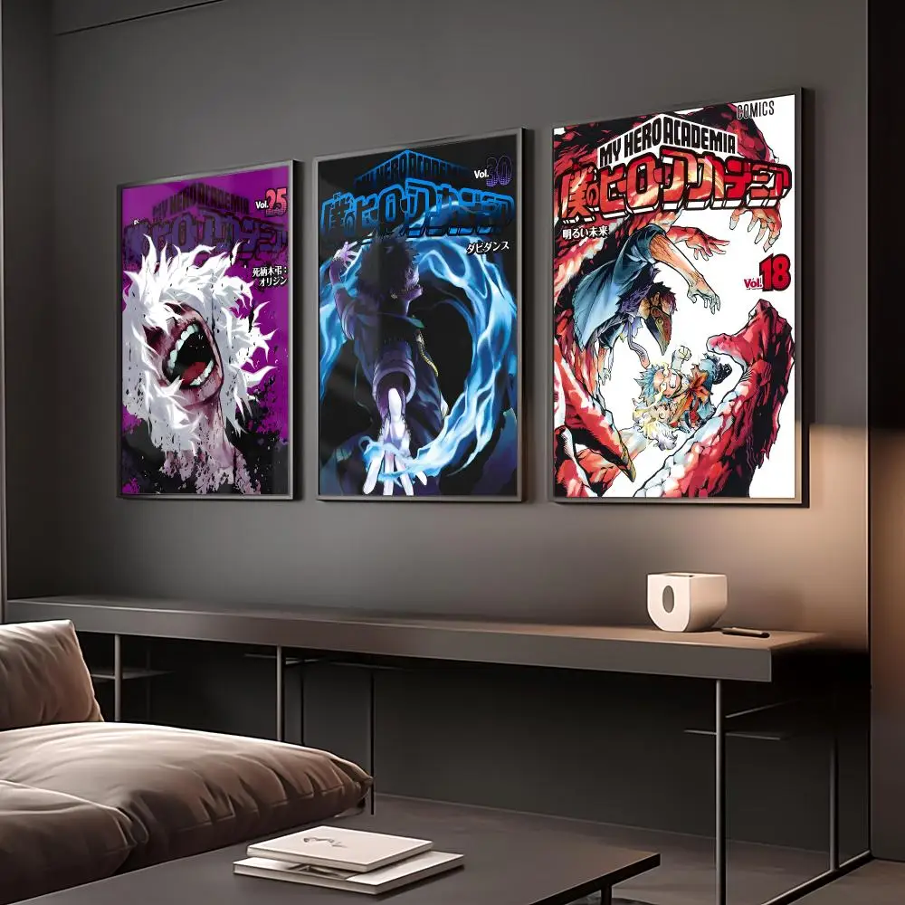 My Hero A-Academia Painting Calligraphy Anti Wrinkle Canvas Poster Wall Art Home Decor for Living Room