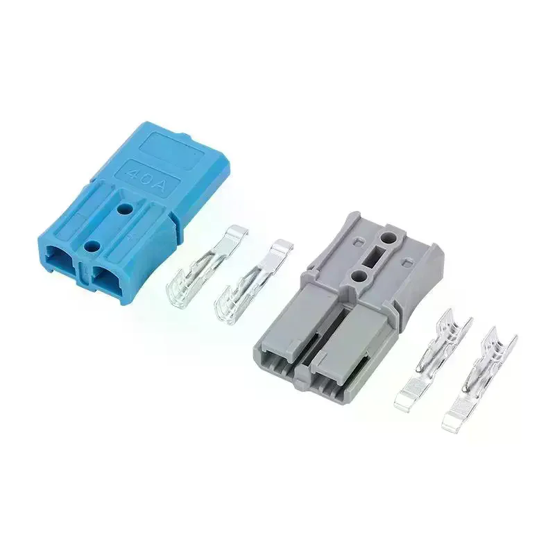 2Pcs 40A 600V Large Current Power Connector Amp Plug Terminal Forklift Battery Connector Wire Cable Connectors