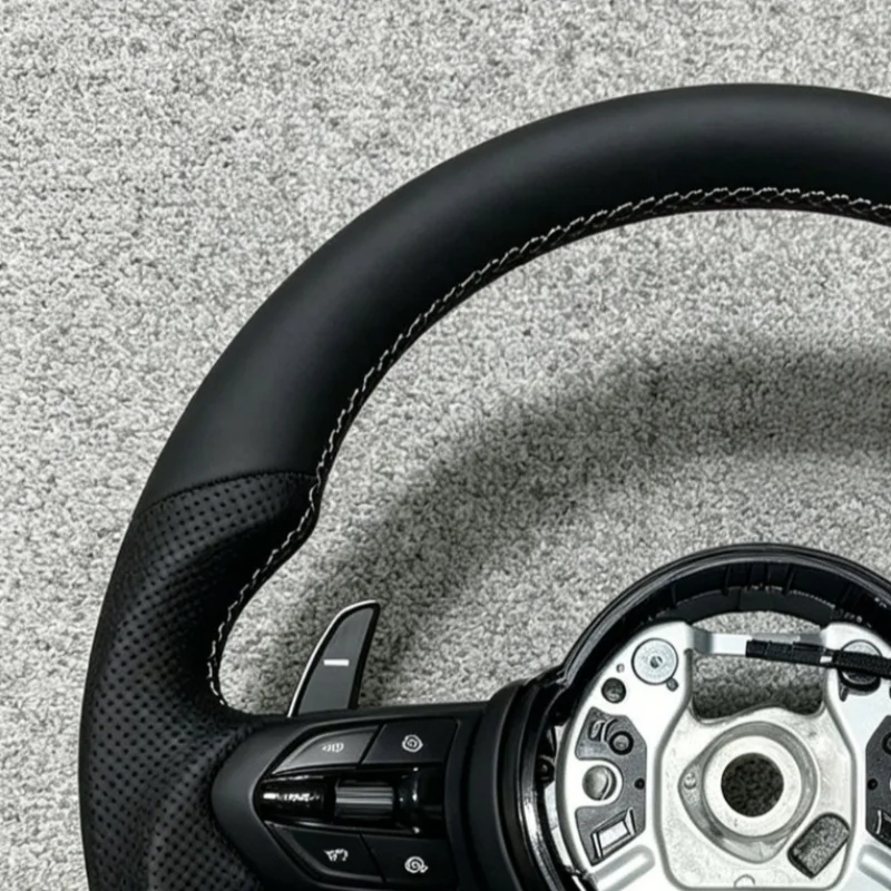 In Stock Leather Car Steering Wheel For BMW F30 F10 F15 F36 F20 F22 F25 F32 M3 M5 E46 E60 E70 E90 E91 M Sports Steering Wheel view 5