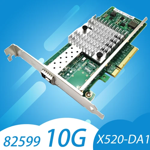 Adaptador de red Ethernet de 10 Gb Intel 82599EN X520-DA1 1xSFP+ Puerto PCI-E X1,X4,x8,x16, Tarjeta NIC M.2 Servidores Linux de Windows VMware