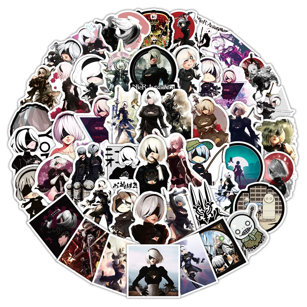 

10/50PCS Hot Game NieR Automata Cartoon Cool Personality Creative Decorative Stickers Refrigerator Scooter Bookshelf DIY Sticker