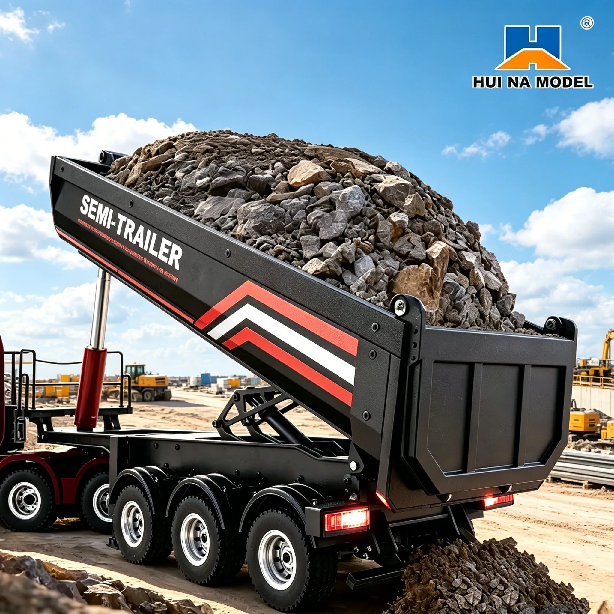 HUINA 1509 1/18 19CH รถพ่วงสำห - Dump Truck Toy บทวิจารณ์และราคา