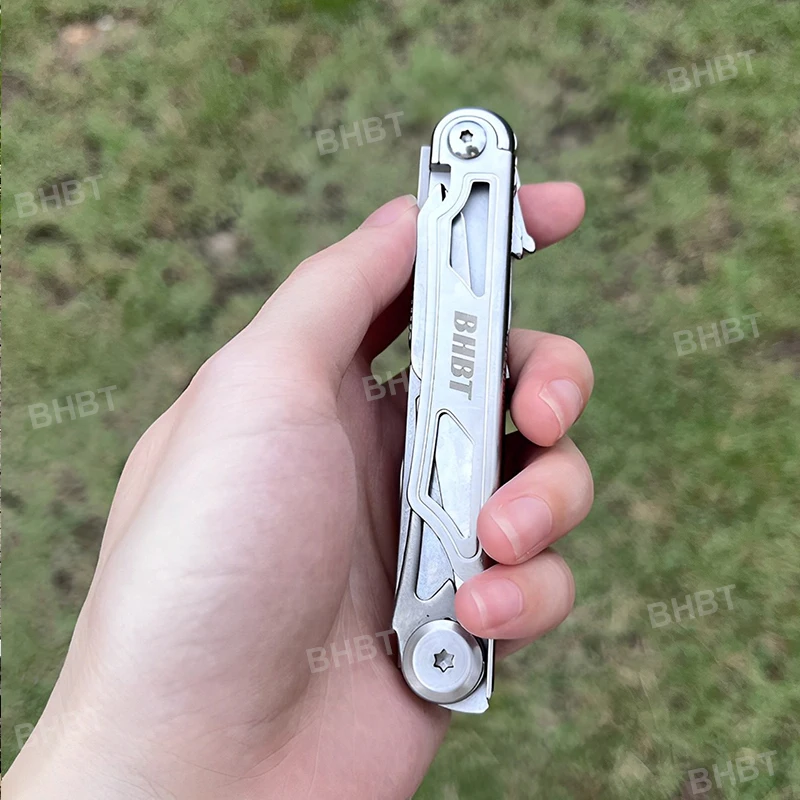 Imagem -04 - Bhbt-mini Faca Multitool Edc Multi Tool Tesoura Dobrável Chave de Fenda Ferramentas Manuais Portáteis ao ar Livre 14 em 1