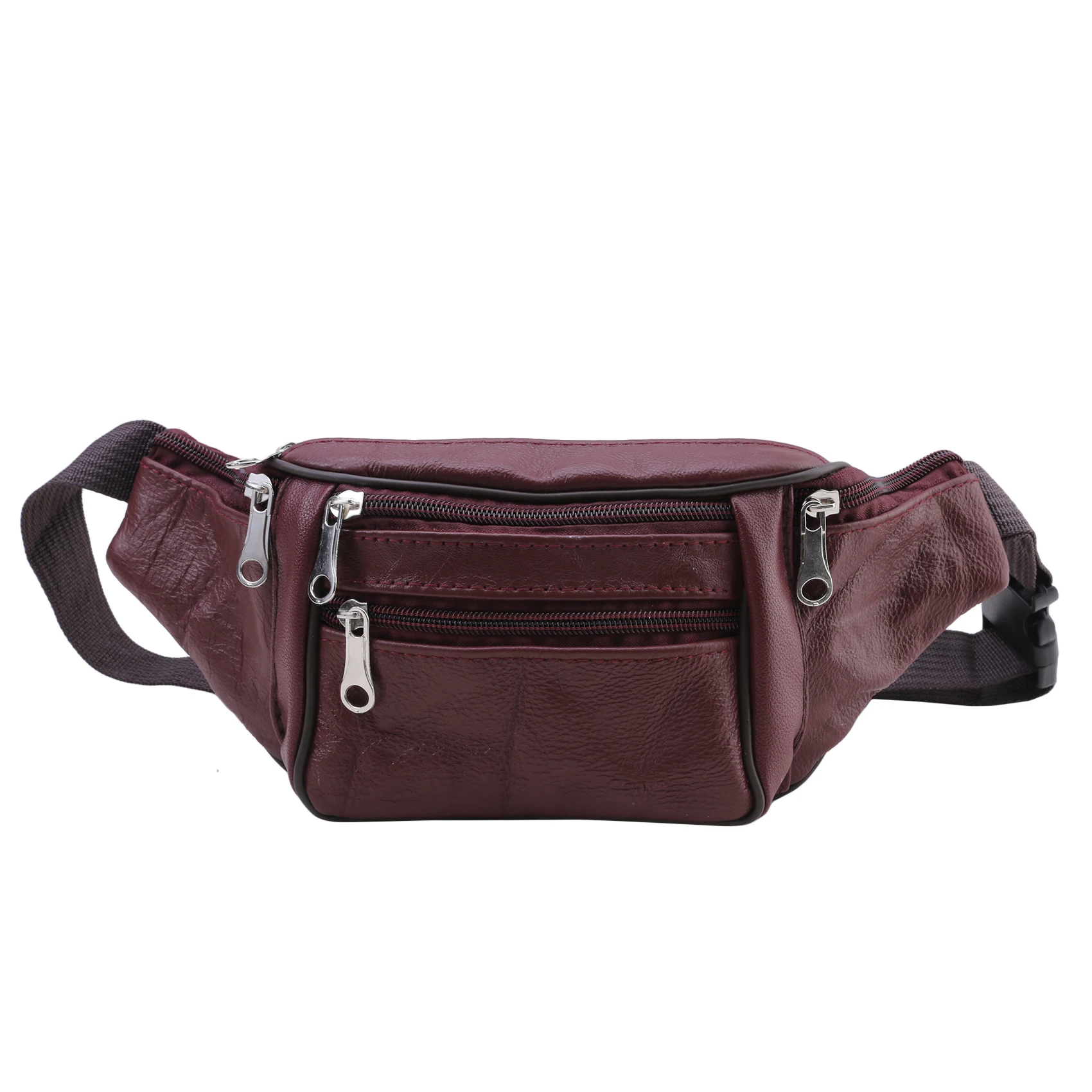 Men\'s Waist Pack PU Leather Bag Waist Belt Bag Male Artificial Leather Fanny Pack Fashion Luxury Small Shoulder Bags for Men