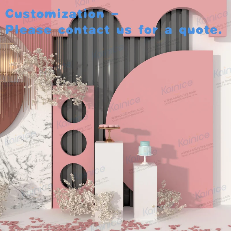 

На заказ.Kainice индивидуальный цилиндр плинтус дисплей пьедестал подставка для торта десертный декор стола подставка для цветов свадебная вечеринка