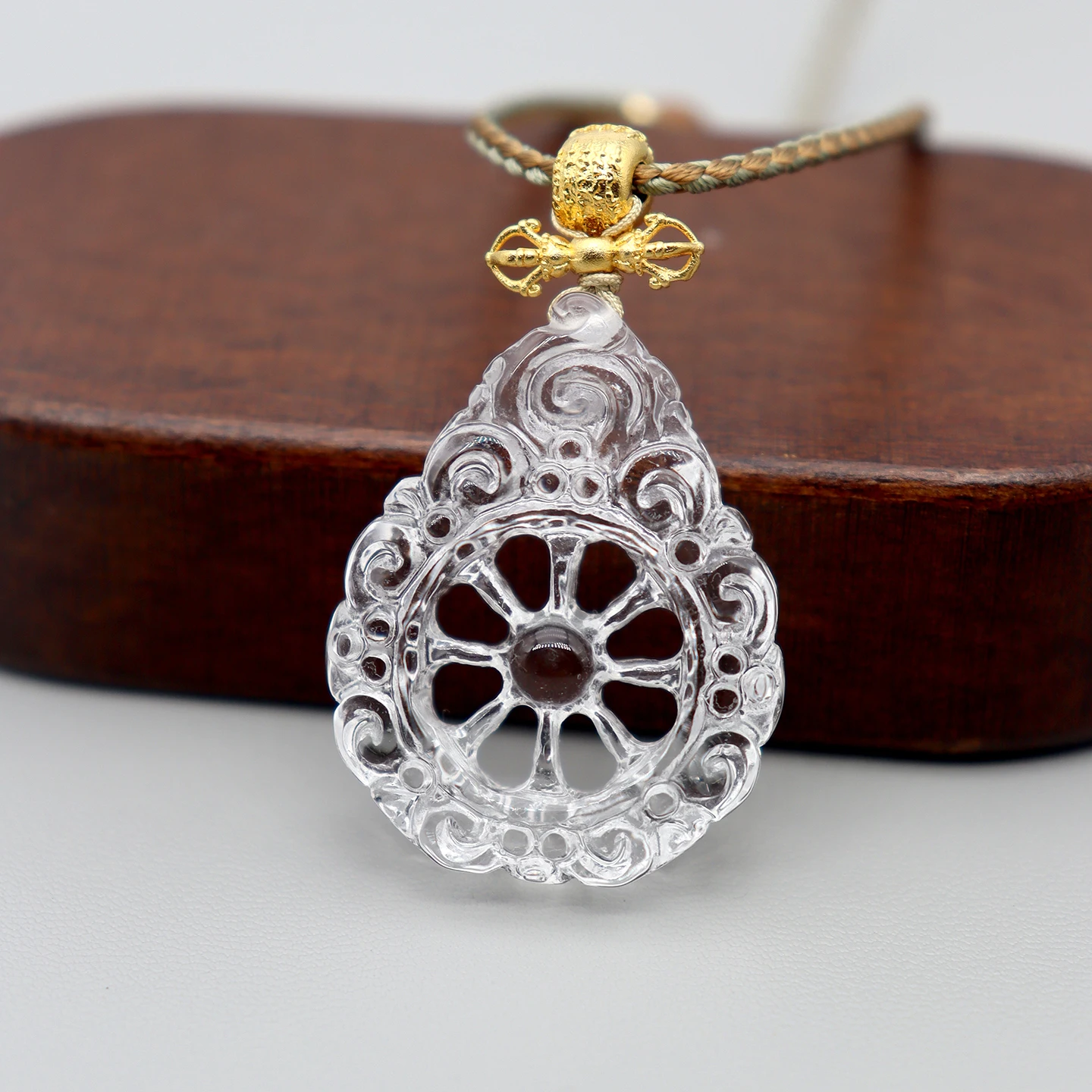 Natural White Crystal Pendant With Certificate Jewelry High-Quality Necklace Jewelry For Woman