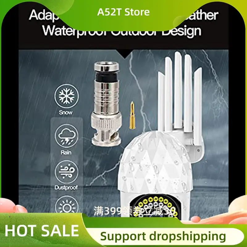 A52T 60 Pcs BNC Compression Connector 75 Ohm Coupler With Copper Pin For RG58-59 Crimper Video Plug Extension Coaxial Cable