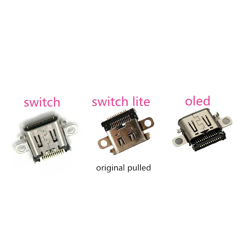 Cho Nintend Công Tắc Chuyển Đổi Lite/ Oled Tay Cầm Cổng Sạc Ổ Cắm Cổng Kết Nối Loại C Ổ Cắm Sạc