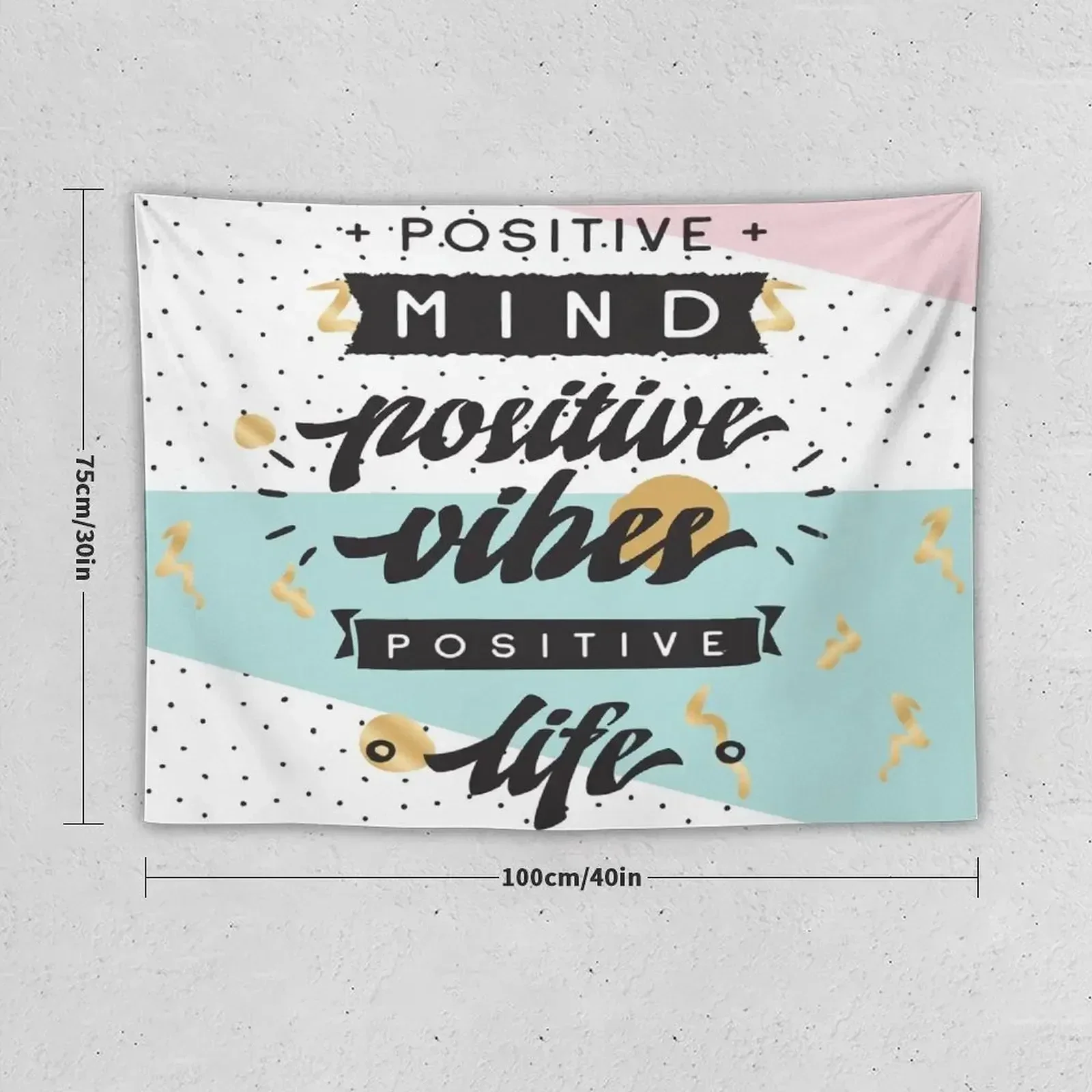 Positive Mind Positive Vibes Positive Life Tapestry Room Decor For Girls On The Wall Tapestry