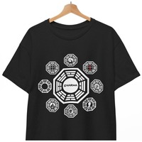 Dharma Initiative T-Shirt Swan From Lost Brand Tv Series Coolness Unisex Tee Summer Breathable Camisetas Nostalgia Retro Tops