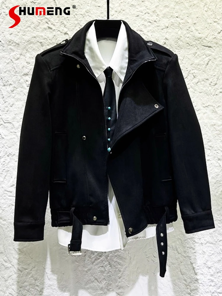 

Мужские куртки-парки с воротником-стойкой, осень-зима 2021, мужские модные красивые мотоциклетные куртки на молнии в стиле ретро, красивые парки