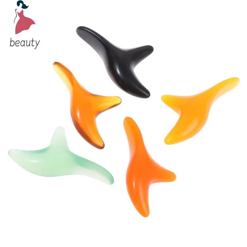 Âmbar Resina Cera Triângulo Pé Massageador, Acupuntura Gua Sha, Ferramenta Shiatsu