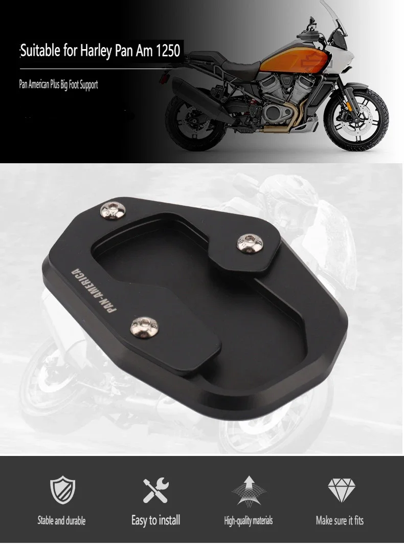 Suitable for Harley Pan American 1250s adv modified foot pad side support to increase seat side foot support,Motorcycle accessor