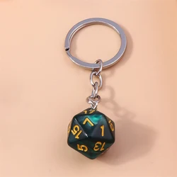 Cute Resin 3D Dice Charms Keychains for Women Men Car Key Handbag Purse Hanging Keyrings Accessories DIY Jewelry Gifts