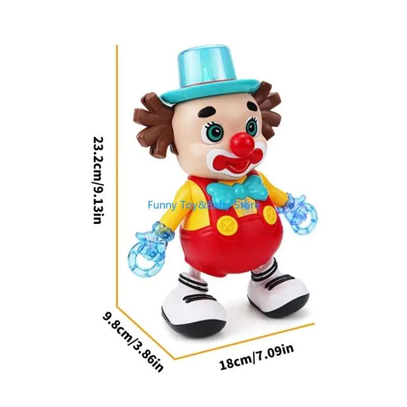 インタラクティブ教育ダンスピエロおもちゃ音楽と幼児のための楽しいモーションクロール学習活動おもちゃ C90B