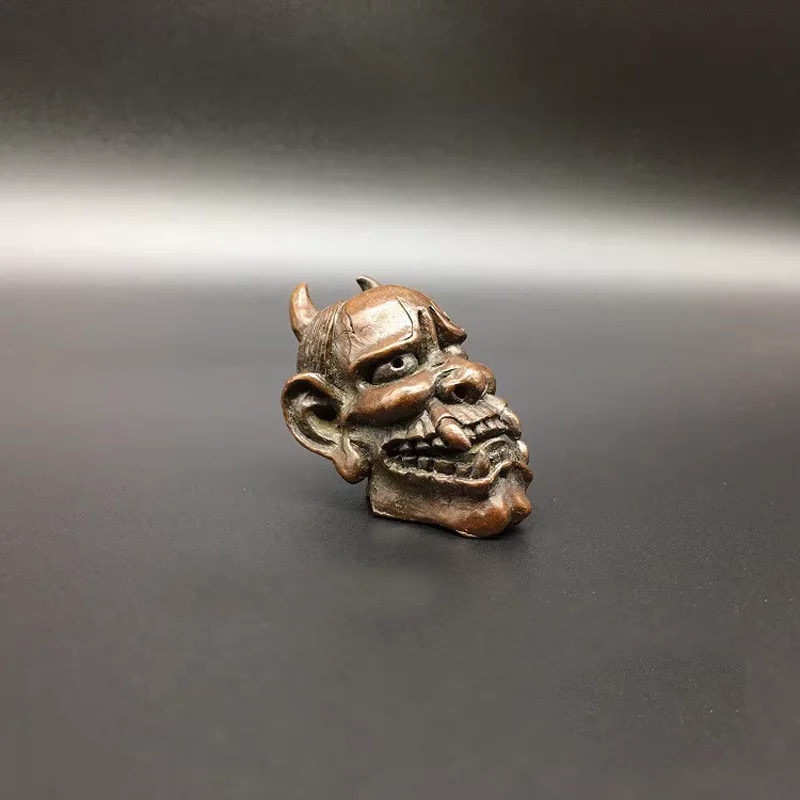 Chinese Pure Red Copper Cartoon Characters Demon Devil Evil Spirit Statue Statues for Decoration Collection Ornaments