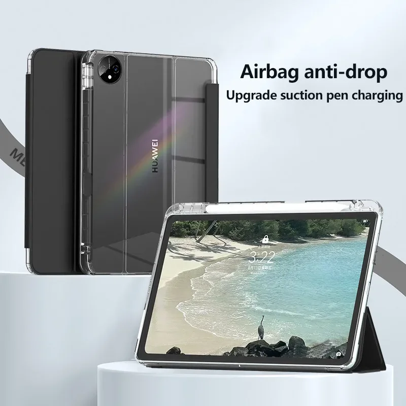 

HD Transprent Acrylic Case for New XIAOMI Redmi Pad SE 8.7 Inch 2024 Anti-bending Trifold Cover with Pen Slot Shockproof Funda