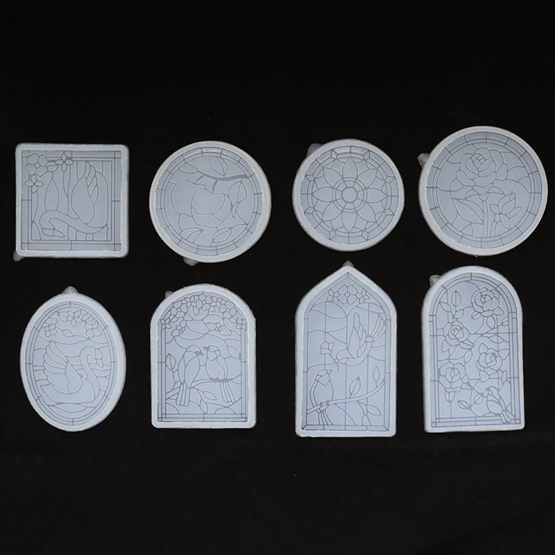 DIY Epoxy Resin Mold Silicone Mould Dried Flower Resin Decorative Craft Line Drawing Swan Flower Bird Mold