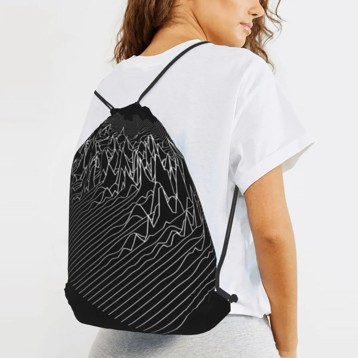 Joy Division Unknown Pleasures Backpacks Casual Drawstring Bags Sports Bag Book Bags for Travel Students