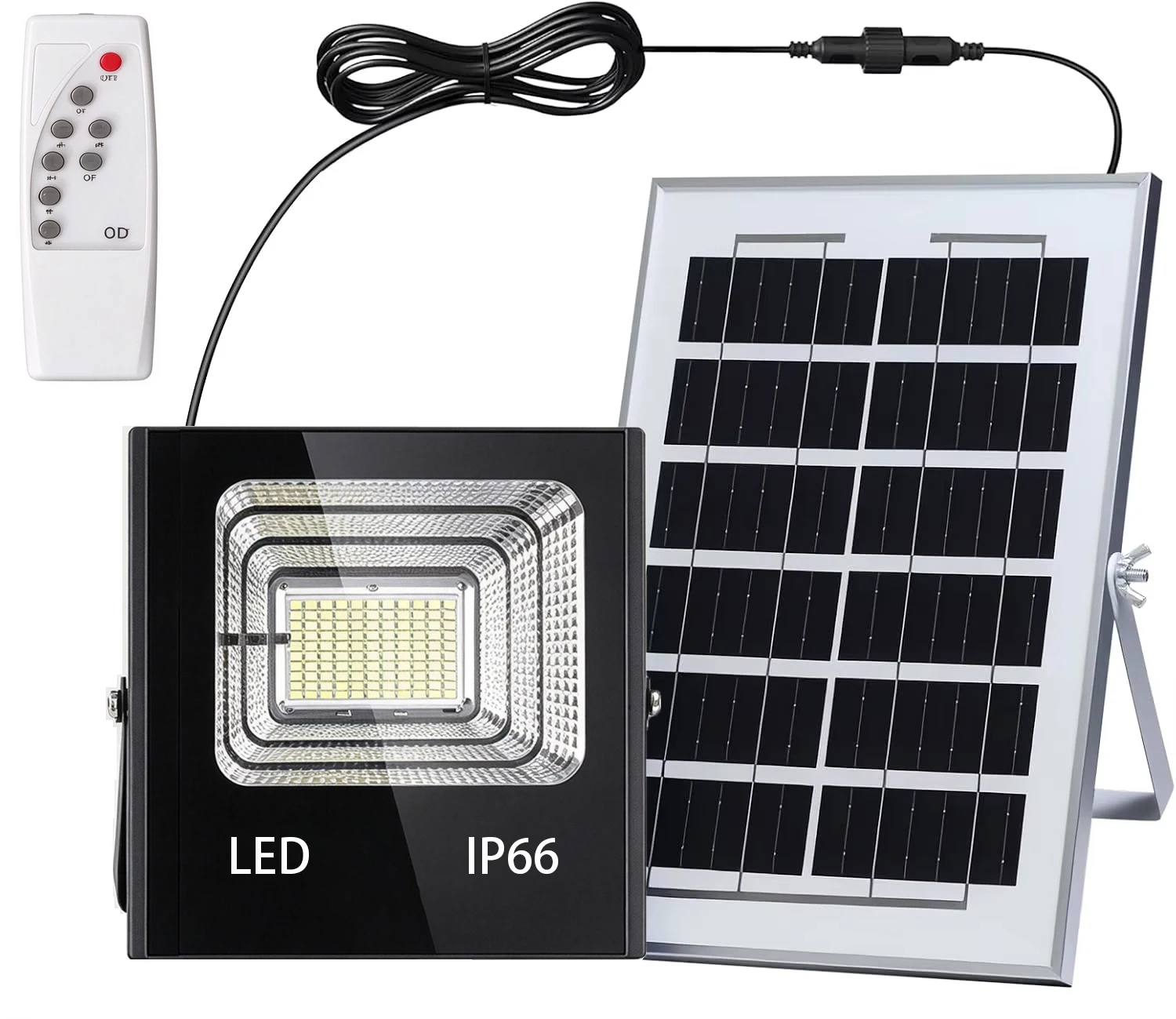 10W-100W Solar Flood Light Outdoor Remote, Bright LED, IP66 Waterproof Solar Power Security Light Auto On/Off Dusk to Dawn for