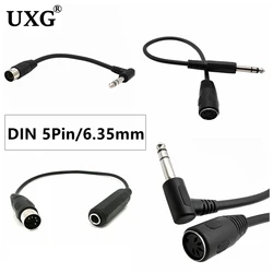 MIDI Din 5-pin żeńskie do Monoprice 6.35mm (1/4 cal) mężczyzna stereo TRS rozszerzenie audio kabel do 30cm najlepsza jakość klawiatura MIDI