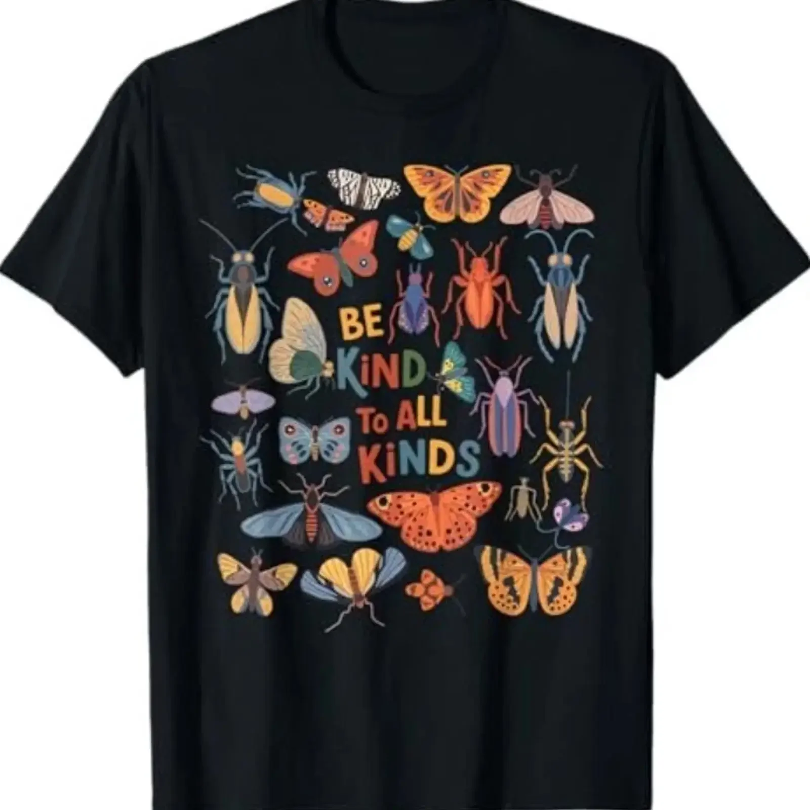Be Kind To All Kinds Bugs Entomology Insect Collector T Shirt vintage Washed fashion Soft designer clothes Unisex Versatile