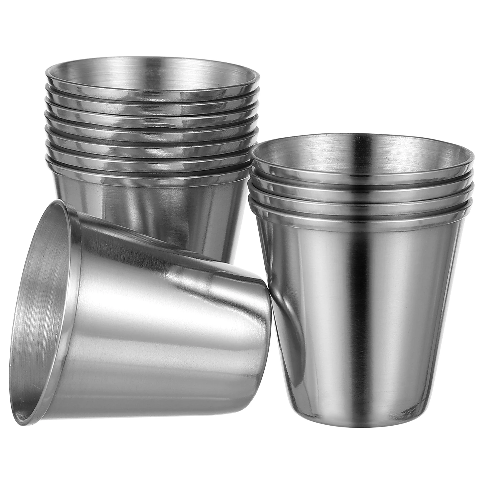

12pcs Stainless Steel Liquor Cups Anti Rust Ideal Camping Holiday Picnic Coffee Whisky Vodka Tequila Kitchen Bar