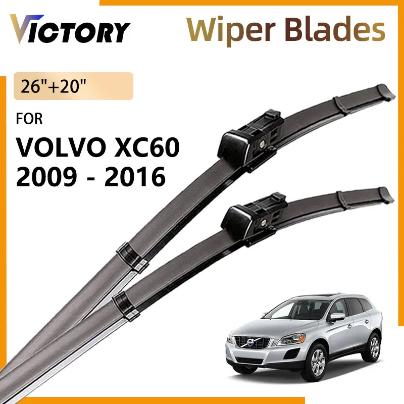 For Volvo XC60 2009 - 2016 2015 2014 2013 2012 2011 2010 R Design Front Wiper Blades Windshield Windscreen Window Brushes 24