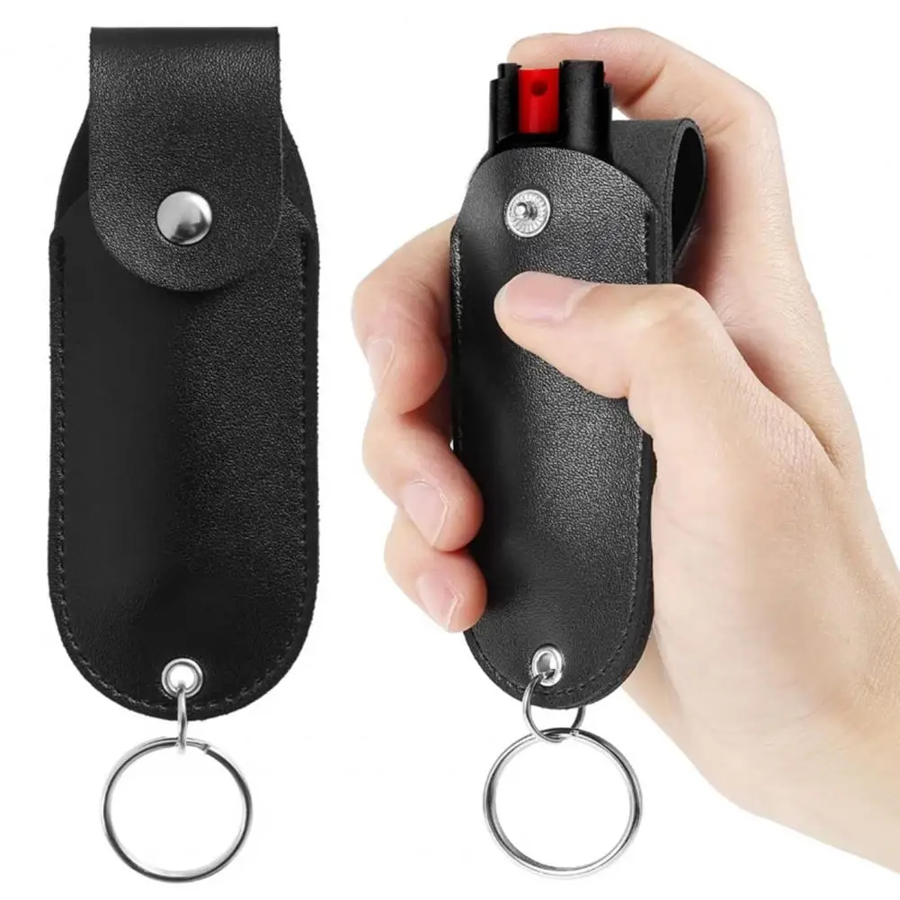 Mini Portable Spray Keychain Holder Storage Bag Flip Cover Design Self-Defenses Spray Holder Keychain for Women