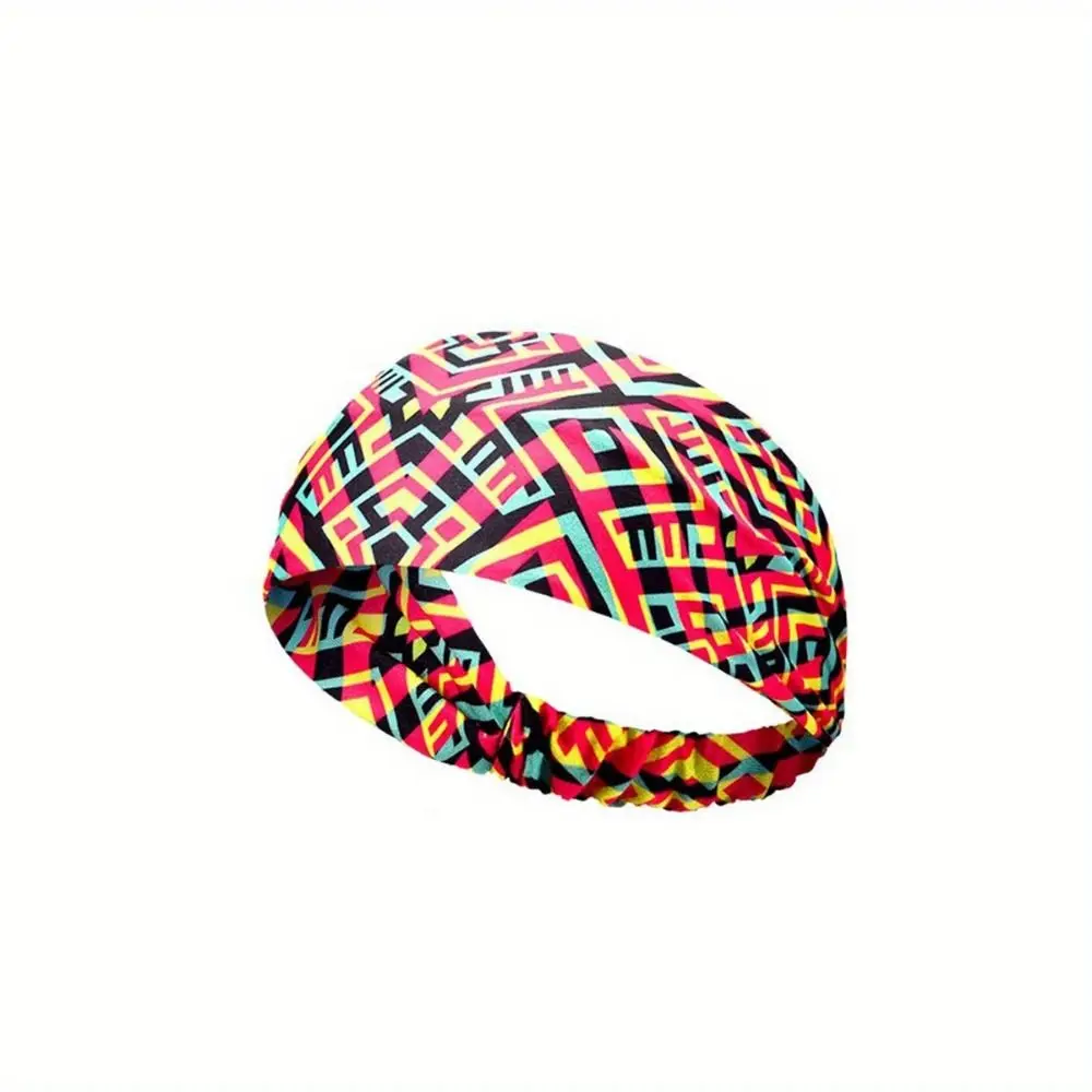 2024 Bohemian Headband Cotton Stretch Elastic Hairband Boho Non Slip Turban Headwear Go on Vacation
