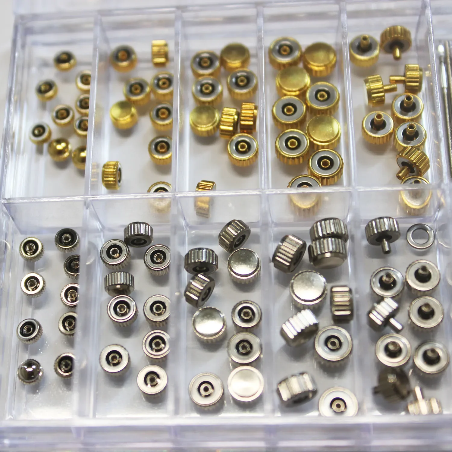 Multisize Watch Winding Stem Extender Extension Bar + Crowns Replacement Part Stainless Steel Watch Repair Accessory Watch Maker