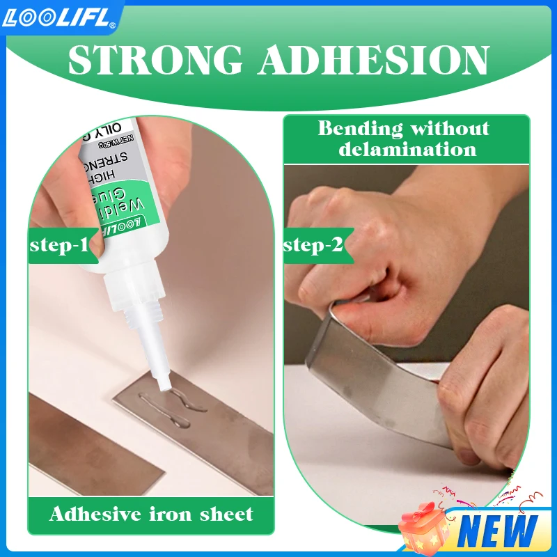 لوليفل 50 جرام غراء زيتي عالي القوة للحام - غراء فائق القوة عالمي للصمغ الفائق الفائق للزجاج المعدني الخزفي الراتنجي
