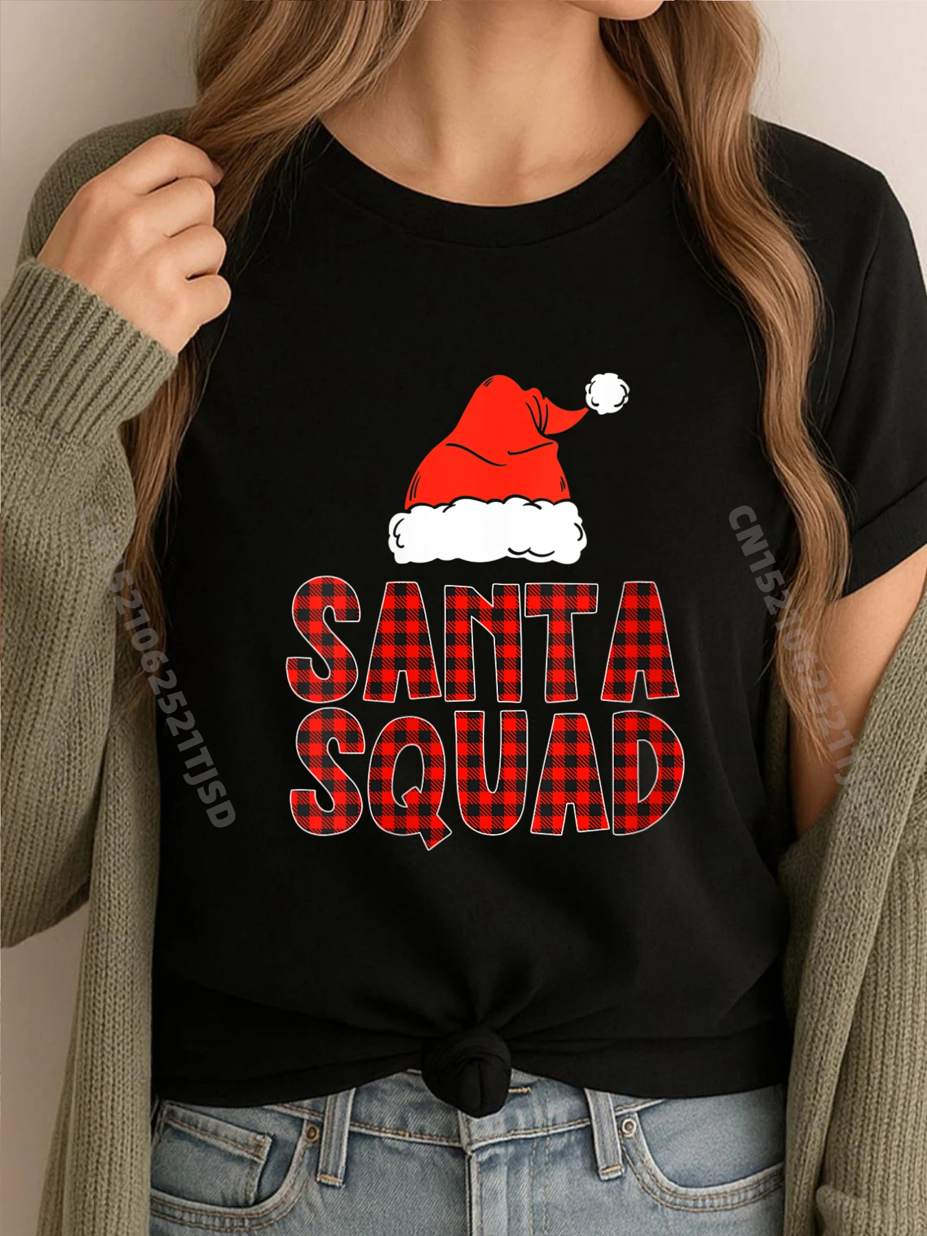 

Женская семейная группа Santa Squad, одинаковые рождественские пижамы, дизайнерская футболка для вечеринки, мужские рубашки на Пасху