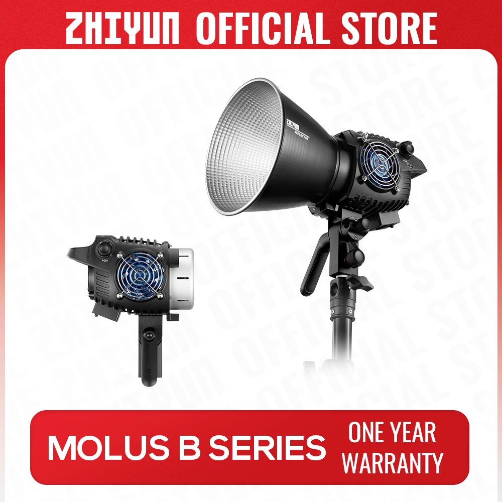 

ZHIYUN Official MOLUS B Series COB Light Bi-Color Video Lights Bluetooth Control Photography Lighting B100 B200 B300 B500