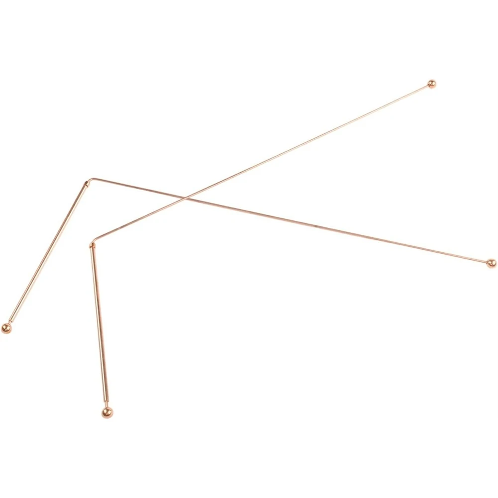 [A93Z!】 Paranormal Energy Healing For Water Divining Witching- 2PCS Pure Copper Dowsing Rods Kit view 2