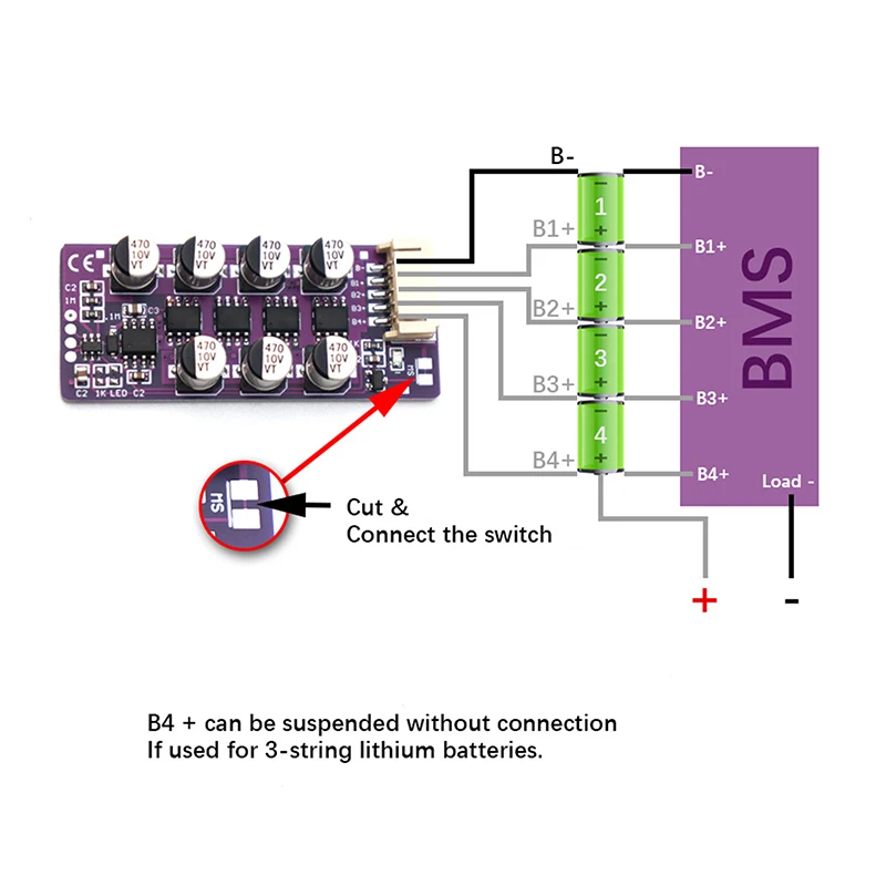1.2A Active Equalization BMS Balancer Board 3S 4S 5S 6S 18650 Li-ion Battery Energy Transfer Balance Capacitor Protection Board
