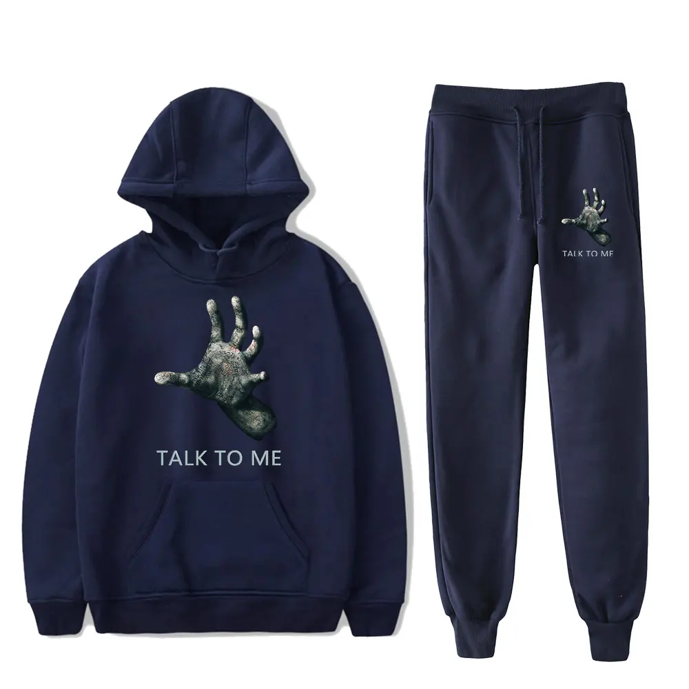 Talk To Me Sudadera Vintage 90s Merch Sudaderas con capucha Conjunto Sudadera con capucha y2k Pantalones Jersey de dos piezas Hombres Mujeres