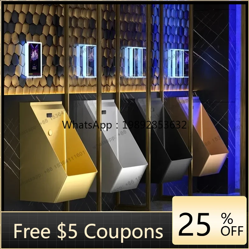 T24 Hotel stainless steel integrated induction urinal wall-mounted men's bathroom urinal household urinal