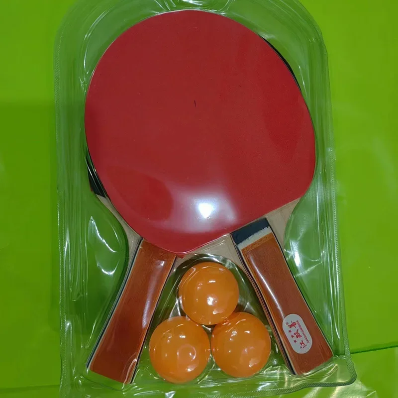 Direct From Manufacturer Ping Pong Rackets Two Pack With Three Balls Children's Entertainment Rackets Beginners Ten Yuan Multi