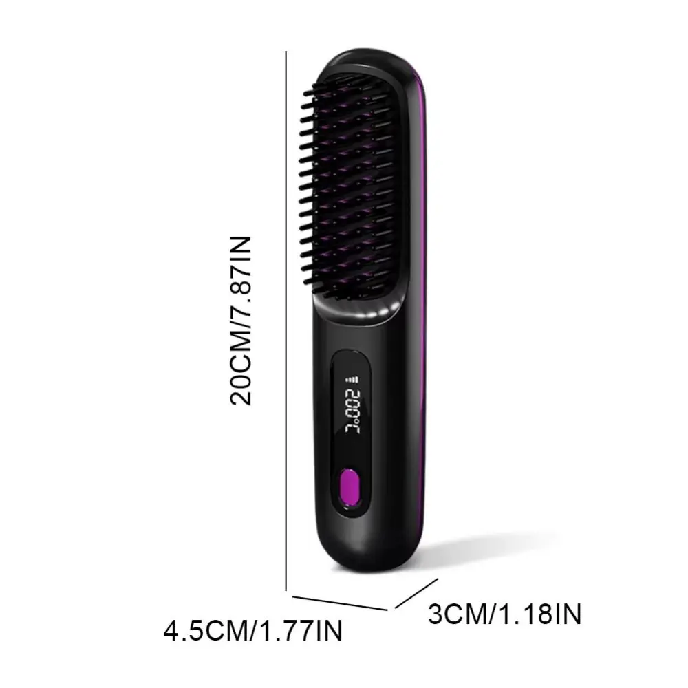 LED Digital Display Electric Straightening Comb Hair Smoothing Dual Use Hair Straighten Brush Fast Heating