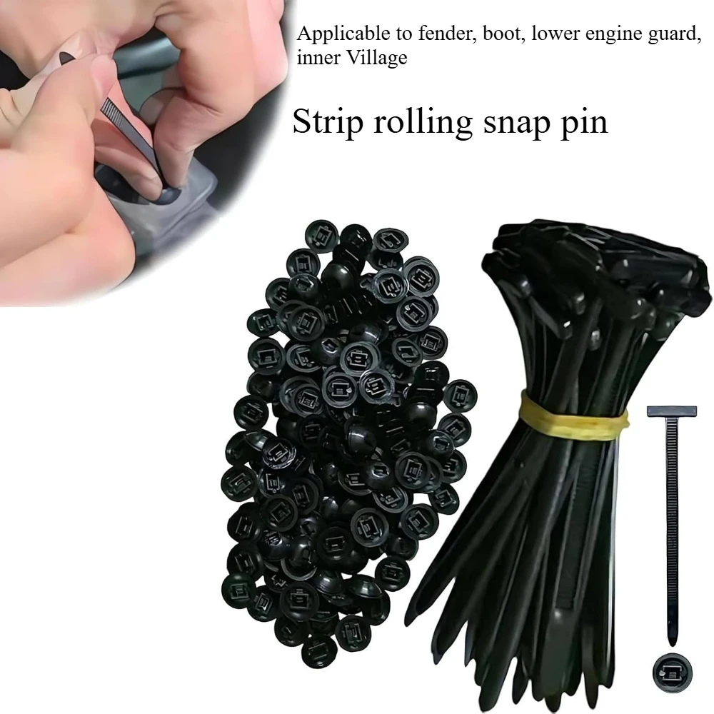 200/100pcs Heavy-Duty Self-Locking Nylon Cable Ties with Black Plastic Zipper Pulls - for Car Repair, Home, Office & Outdoor Use