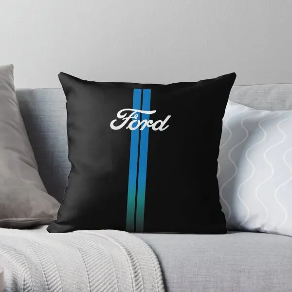 

Retro Ford Stripes Printing Throw Pillow Cover Fashion Cushion Anime Soft Sofa Hotel Bedroom Pillows not include One Side