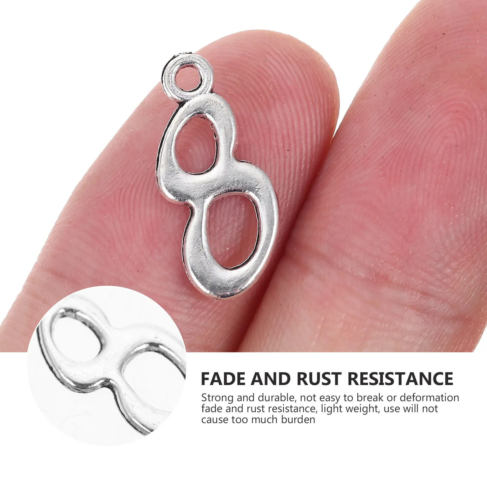 

50Pcs Number 0-9 Charms Arabic Numerals Shaped Lightweight Comfortable Alloy Charms for DIY Jewelry Accessories Craft Projects