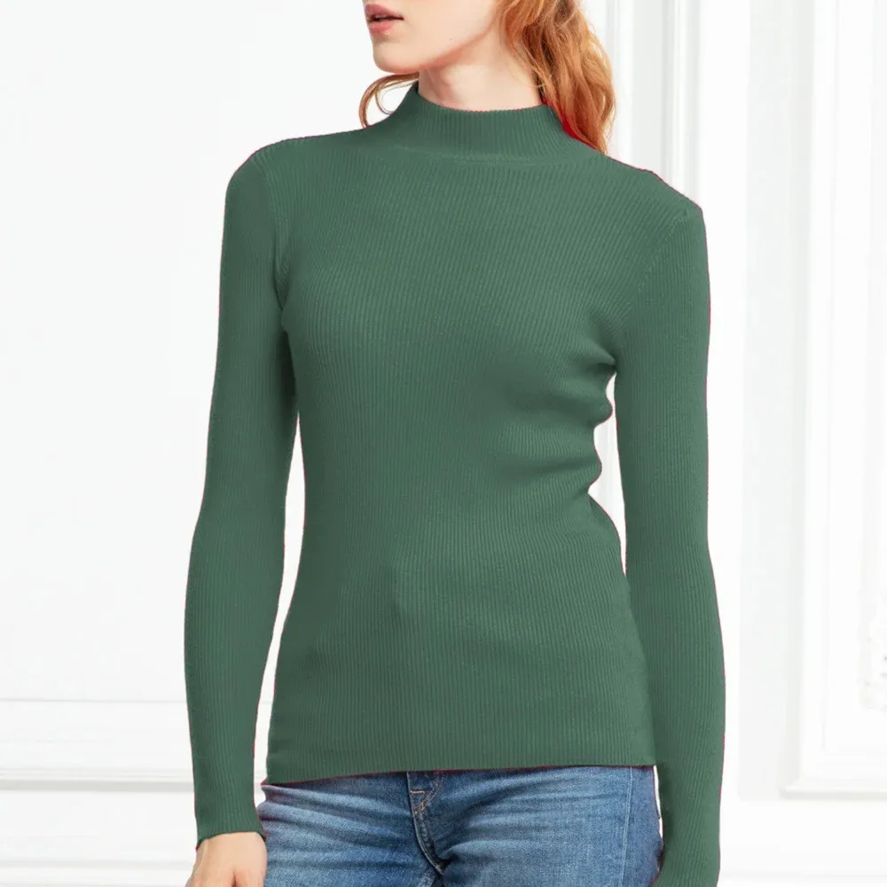 2024 New-coming Autumn Winter Top Pull Femme Turtleneck Pullovers Sweaters Long Sleeve Slim Oversize Korean Women\'s Sweater