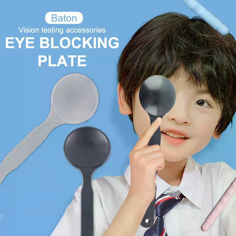 

1 шт., профессиональный матовый прозрачный/черный ручной инструмент для оптометрии, очки для глаз, блок пластины для теста зрения