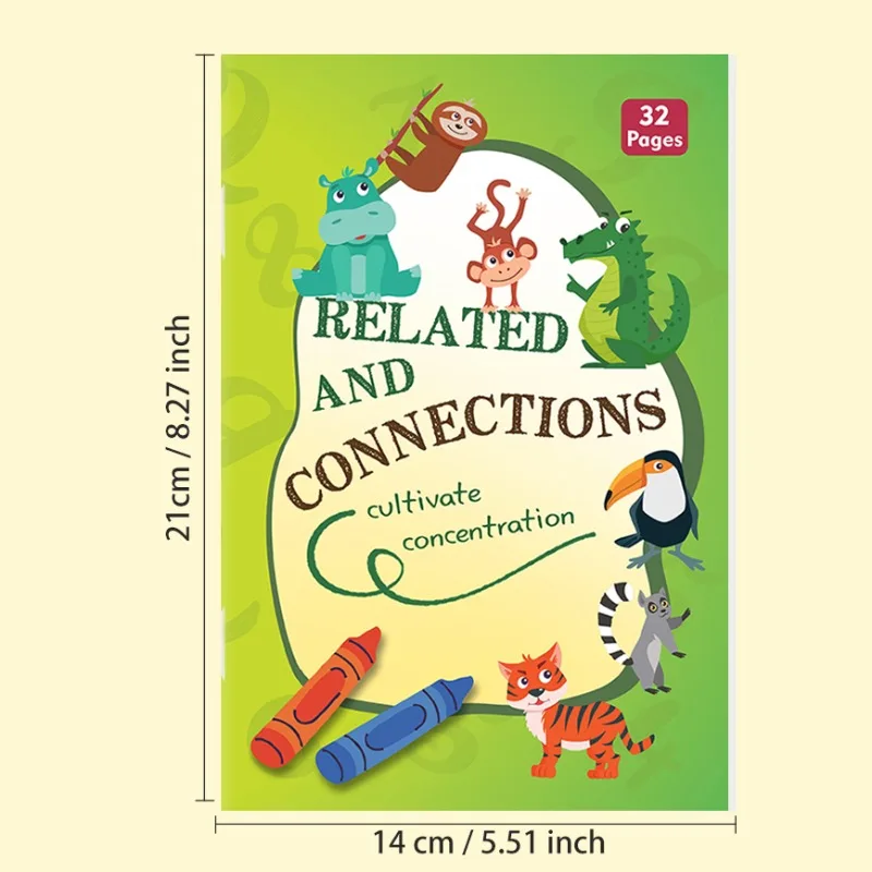 Find The Same Matching Game Activity Book, Animal/fruit/pattern Matching, Logical Thinking Puzzle Fun Exercise Book, 32pages