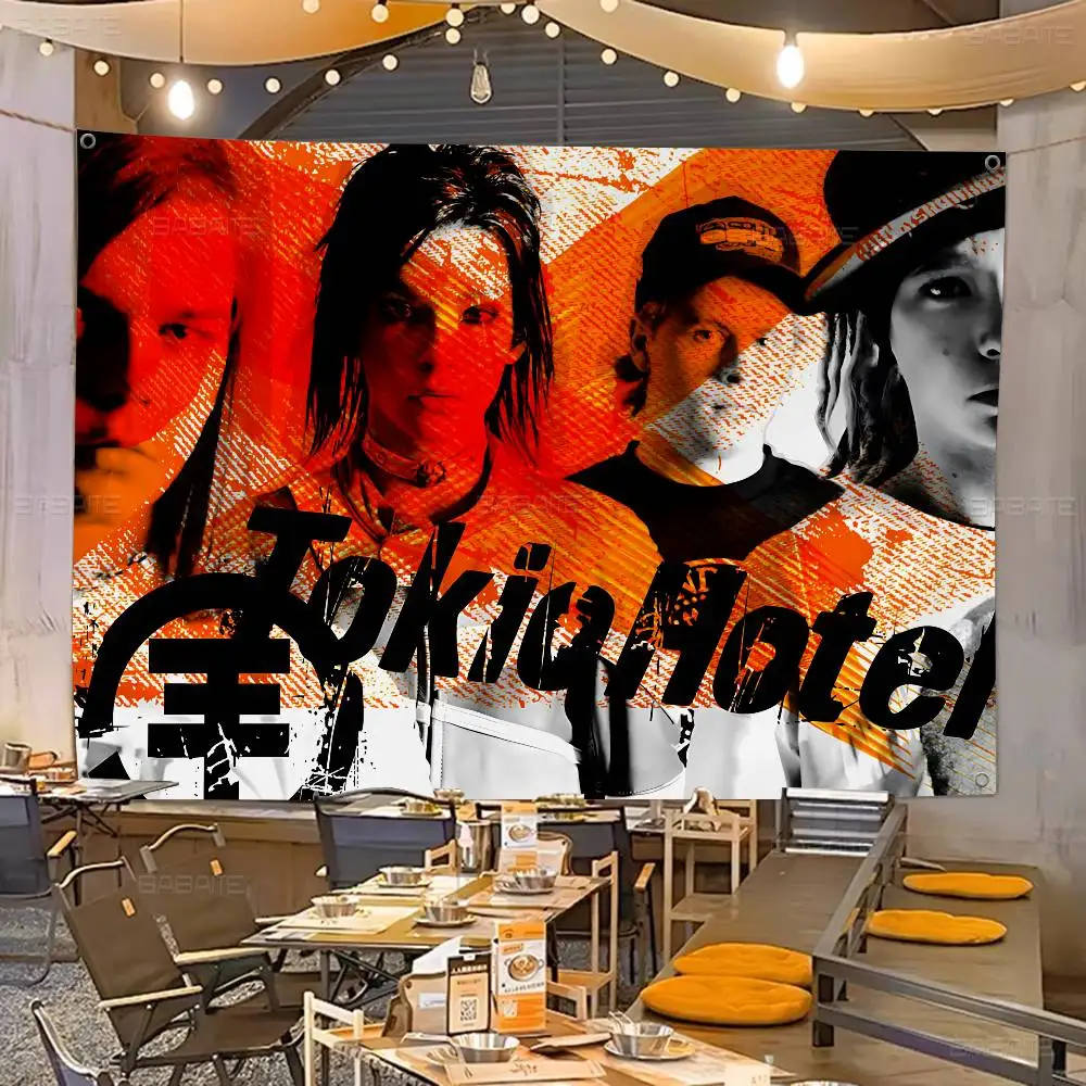 Tokio Hotel Bill Tom High End Quality Banner Printing Artistic Atmosphere Style Camping Flag