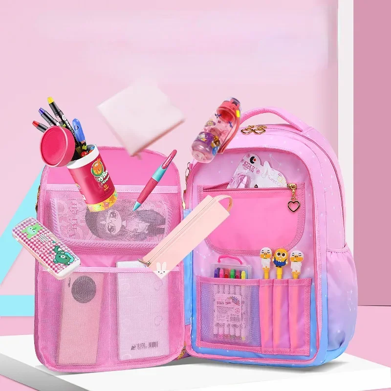 Mochila escolar con diseño de puerta de refrigerador para niñas, mochila de Campus para niños de 6 a 12 años, mochila impermeable para estudiantes